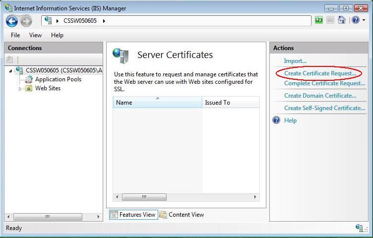 Генерация CSR на Microsoft IIS 7